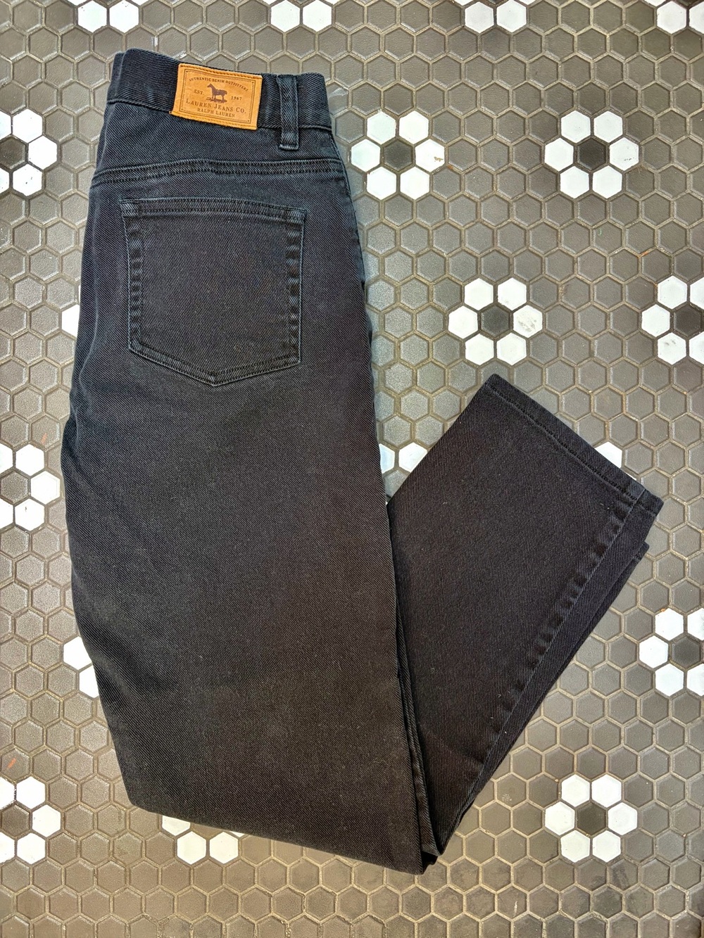 Ralph Lauren Jeans Co. Women’s Vintage Straight Leg High WaistBlack Jeans 90s